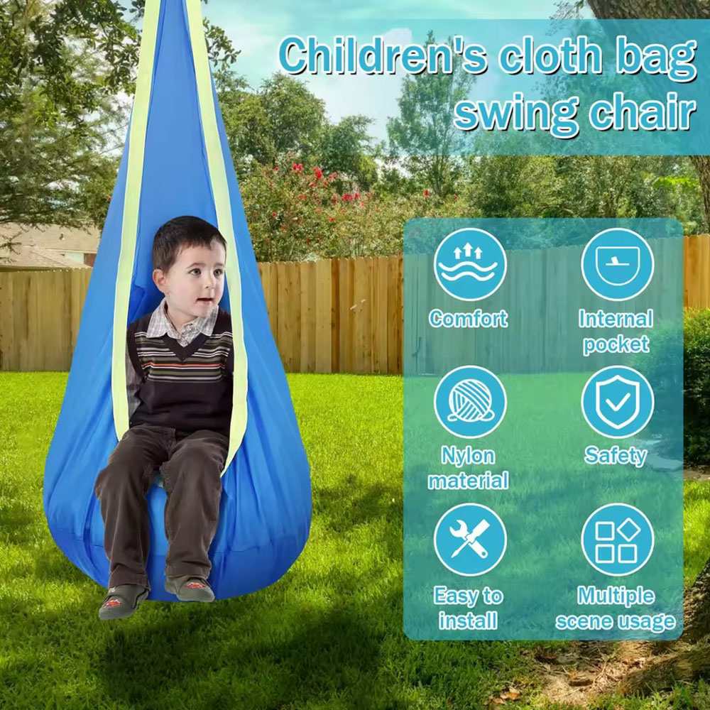 Kids Outdoor Hanging Chair - Columpio Tipo Nido para Niños, Silla