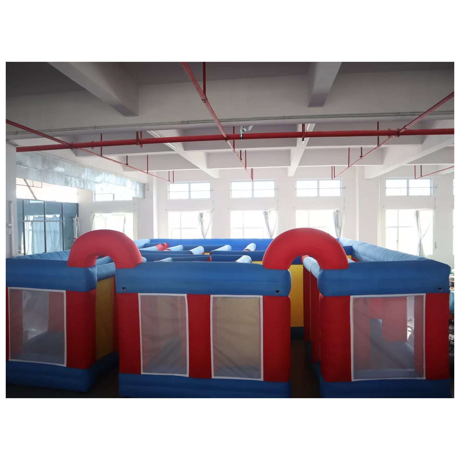 Kids Outdoor Inflatable - Gran laberinto inflable de malla roja