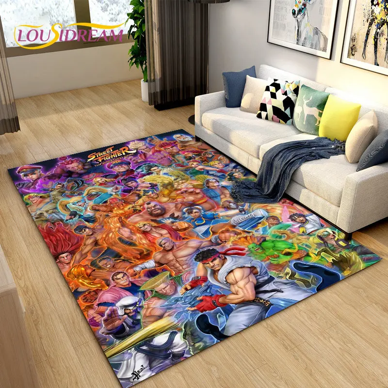 Kids Outdoor Play Area - Alfombra Retro de juego Street Fighter