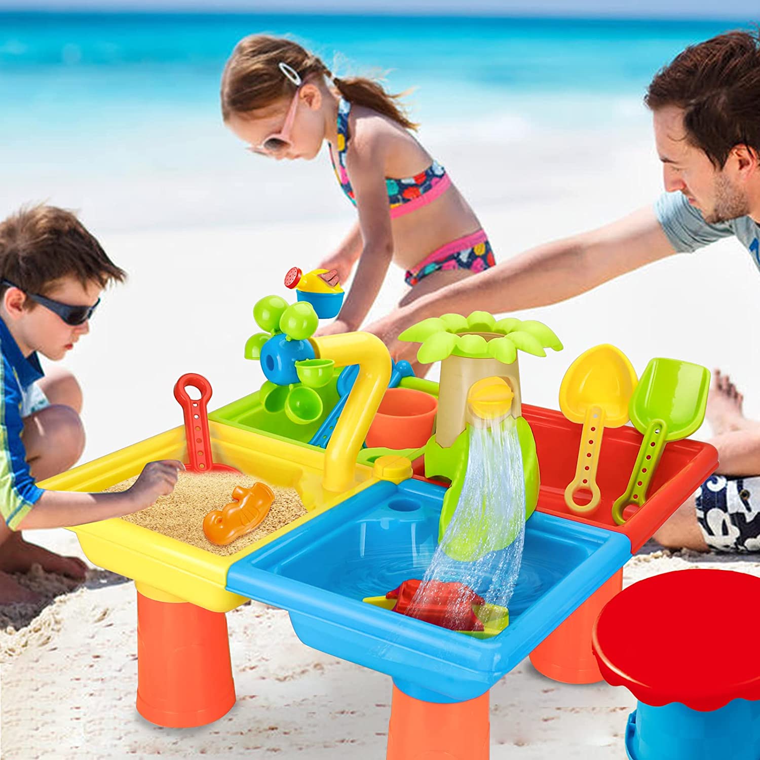 Kids Outdoor Pool - Mesa de playa para niños, juego