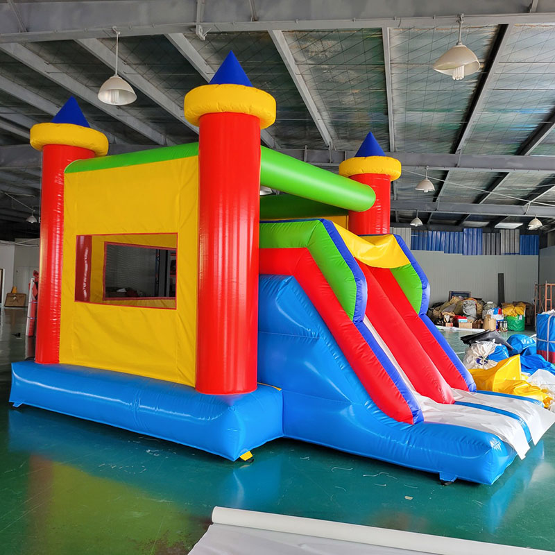 Kids Outdoor House With Slide - Casa de rebote con tobogán, castillo