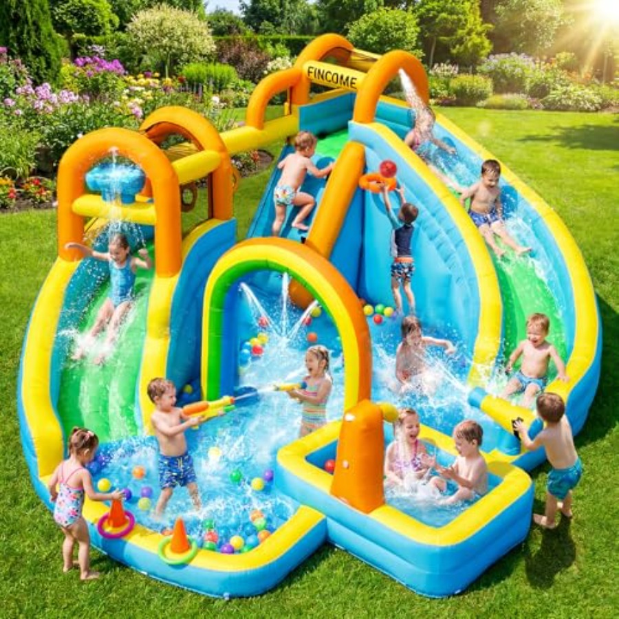 Kids Outdoor Water - Parque acuático inflable para niños para