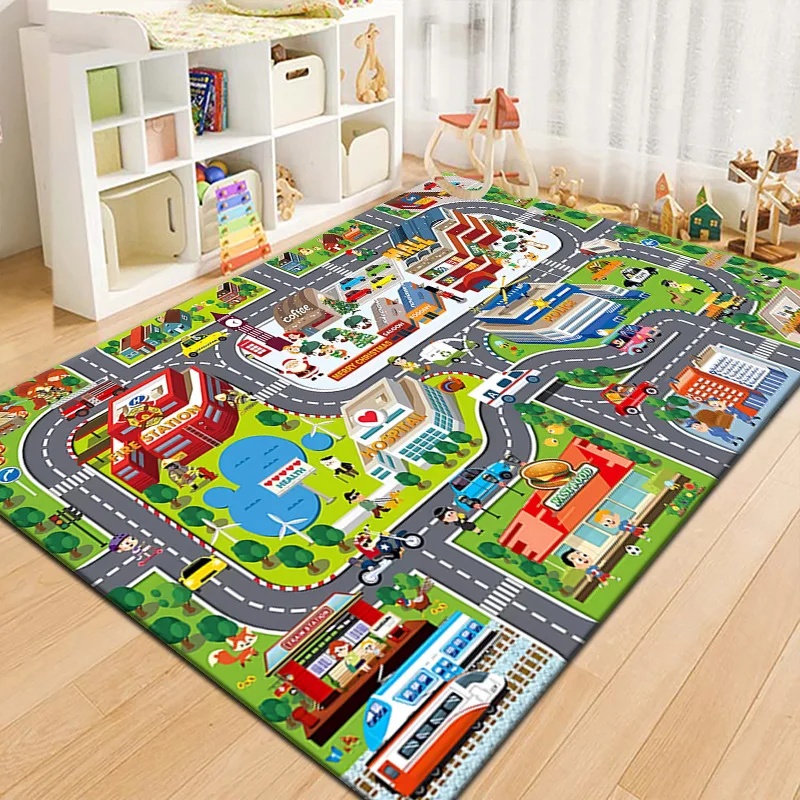 Kids Outdoor Play Area - Alfombra de Juego con Mapa de