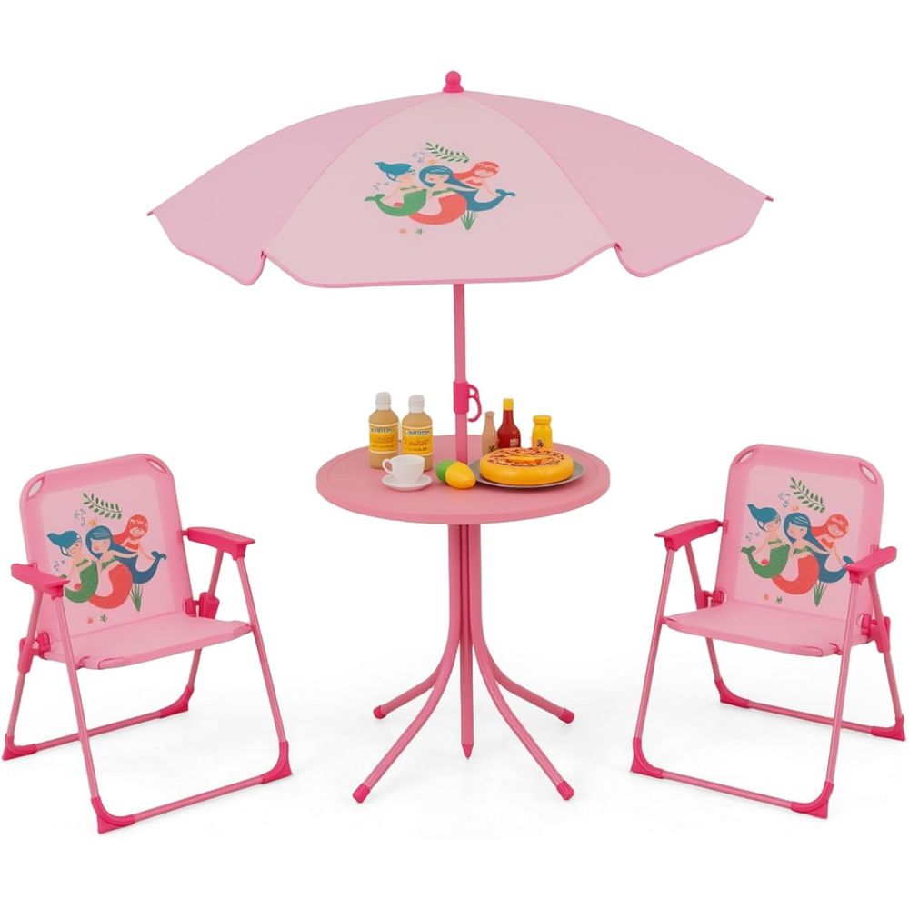Kids Outdoor Umbrella Chair - Mesa de Picnic para Niños, Mesa
