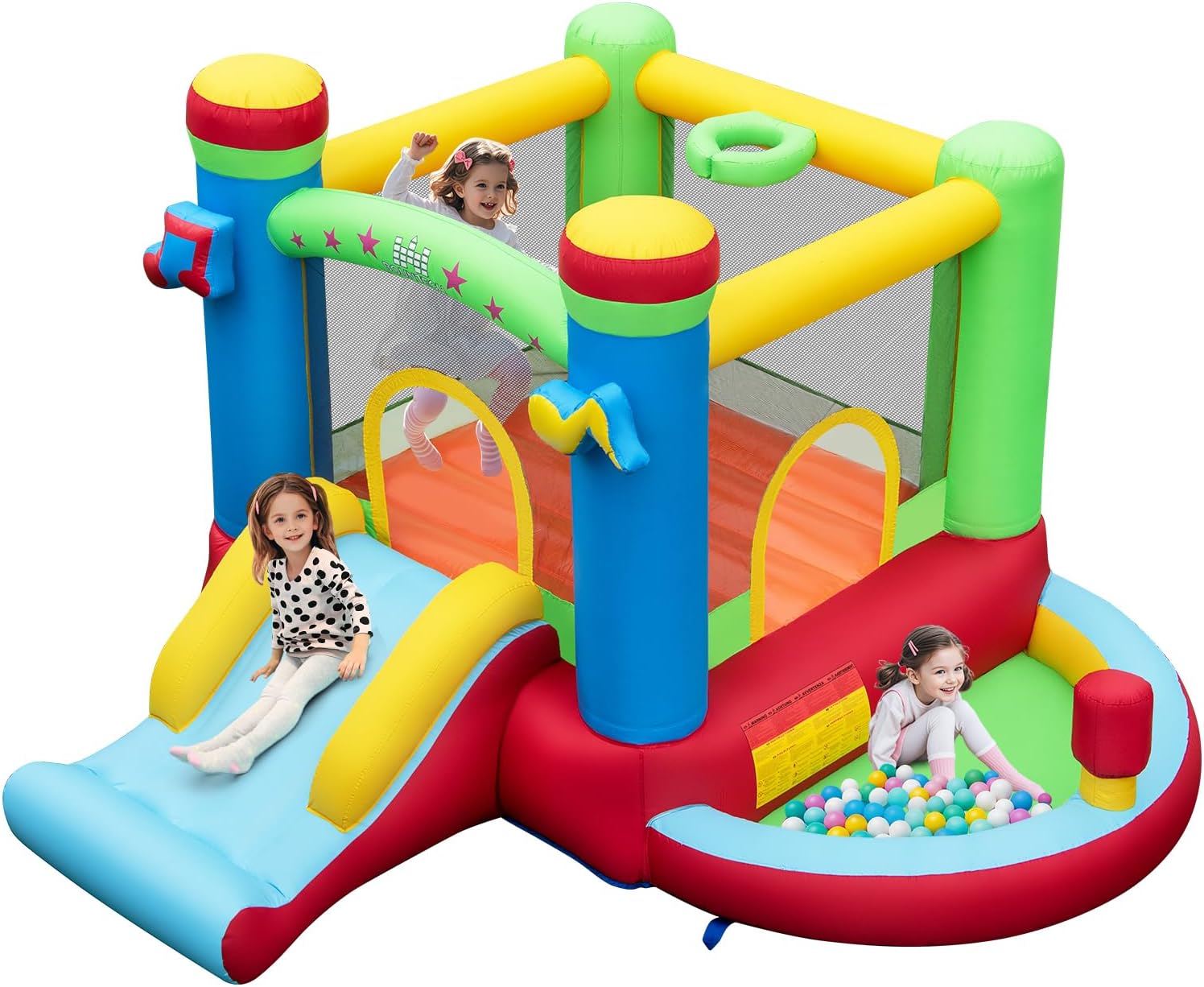 Kids Outdoor Inflatable - Casa Inflable con Piscina de Pelotas,