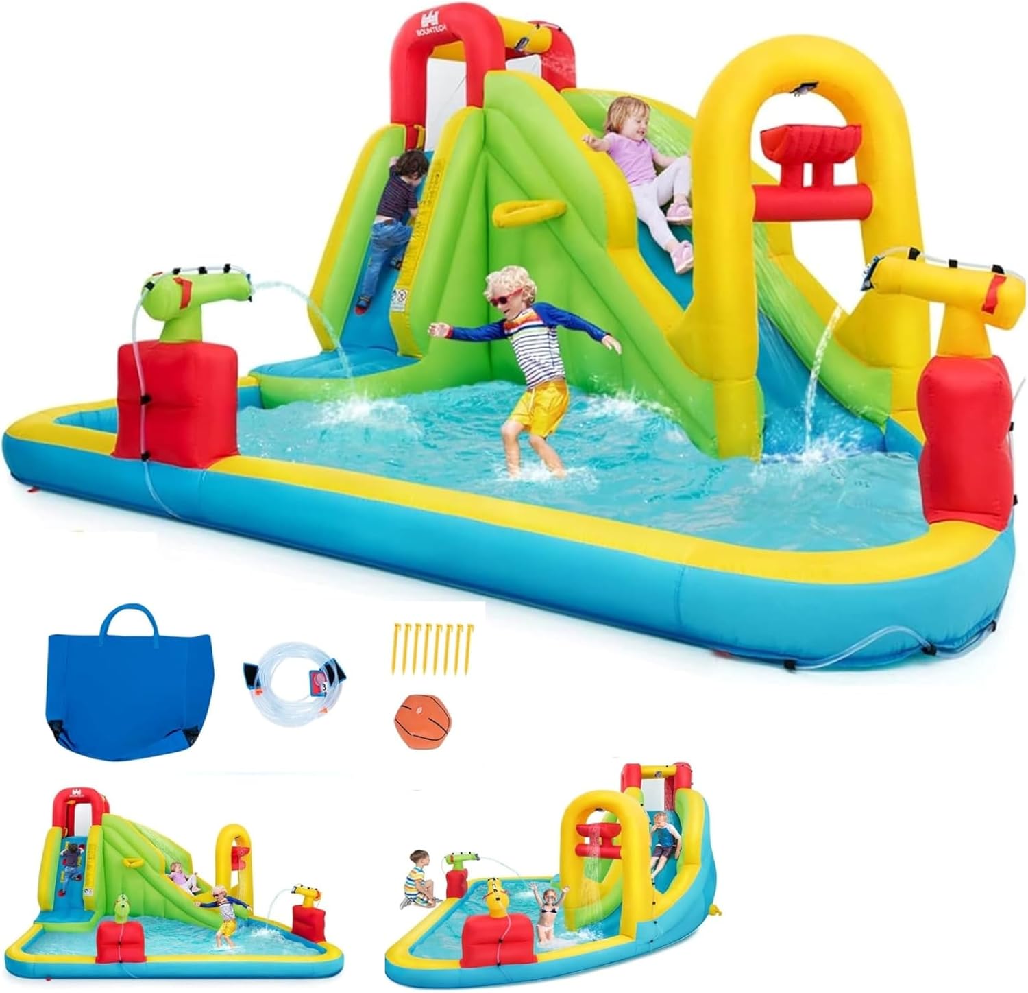 Kids Outdoor Inflatable - Mega Parque Acuático Inflable con Castillo