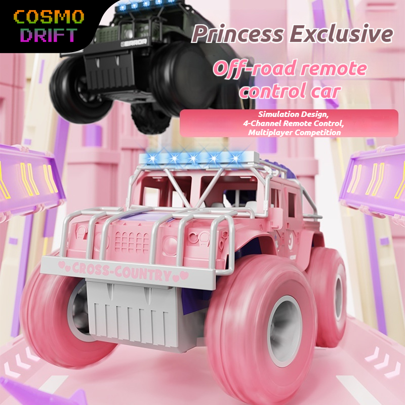 Kids Outdoor Dirt Toys - Auto Todoterreno RC Rosa Extra Grande,