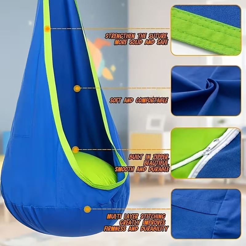 Kids Outdoor Hanging Chair - Silla Colgante para Niños, Columpio Infantil