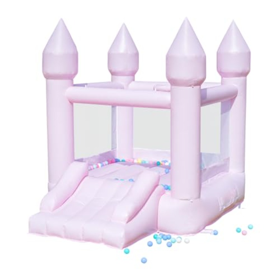 Kids Outdoor House With Slide - Castillo inflable de PVC para niños