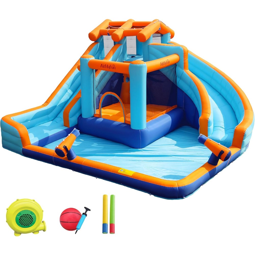 Kids Outdoor Inflatable - Tobogán Acuático Inflable Grande con Piscina
