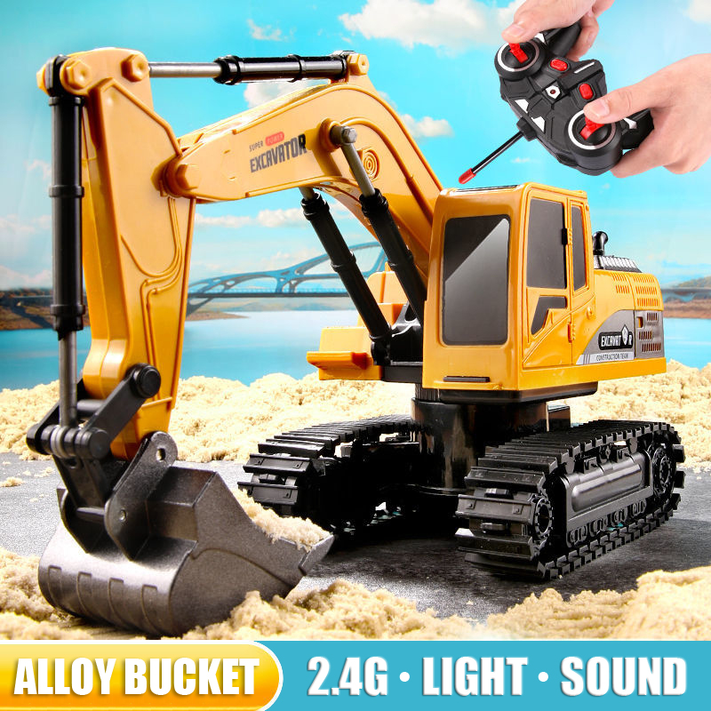 Kids Outdoor Digger - Excavadora RC de 2,4 Ghz, 6