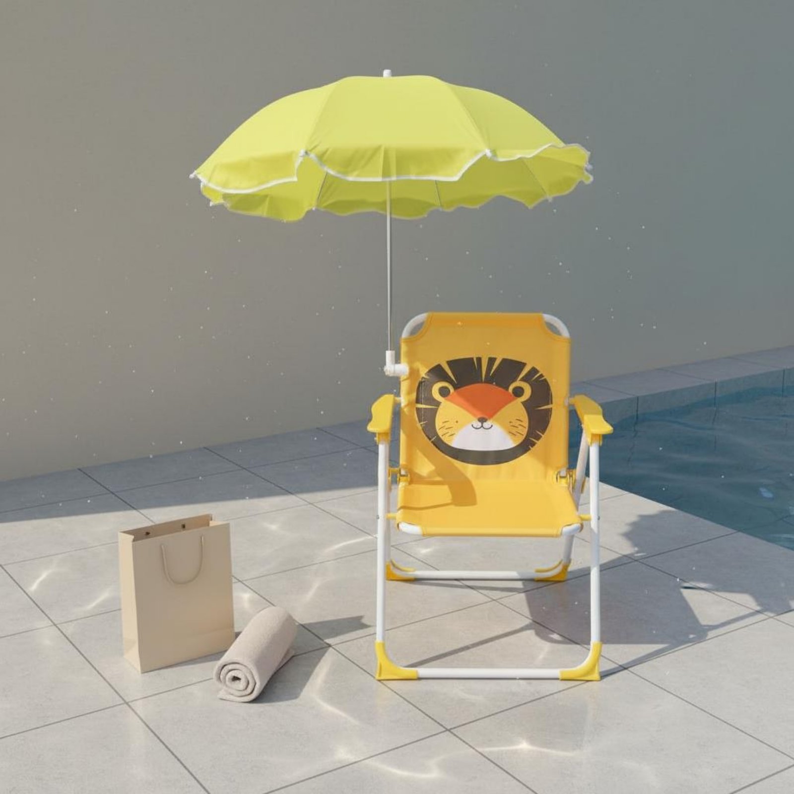 Silla de Playa Plegable para N - Kids Outdoor Umbrella Chair reseña y precio