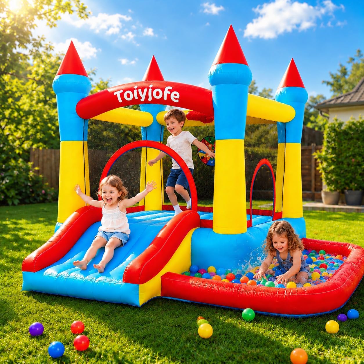Castillo Inflable para Niños d - Kids Outdoor House With Slide reseña y precio