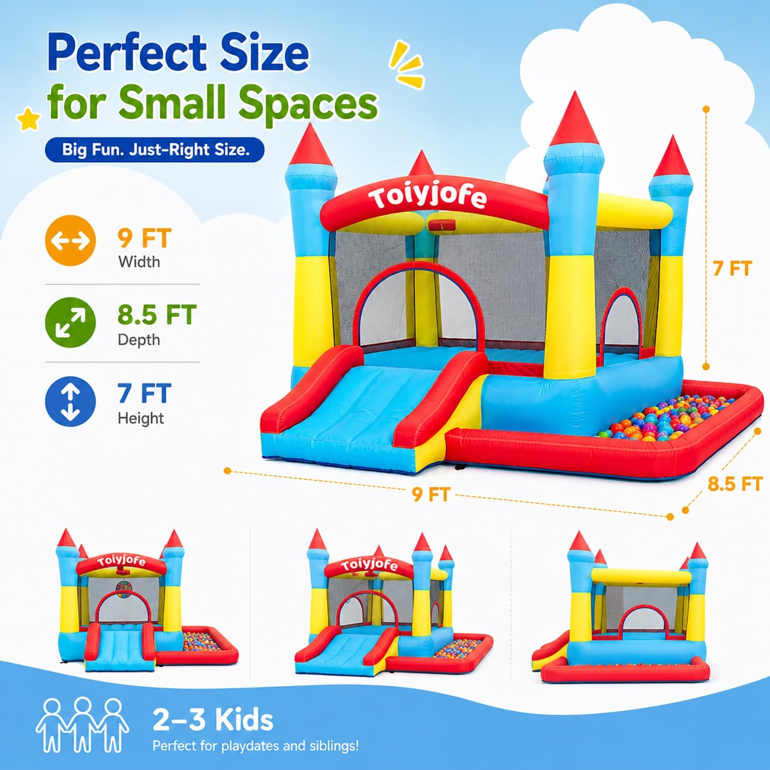 Castillo Inflable para Niños d - Kids Outdoor House With Slide reseña y precio