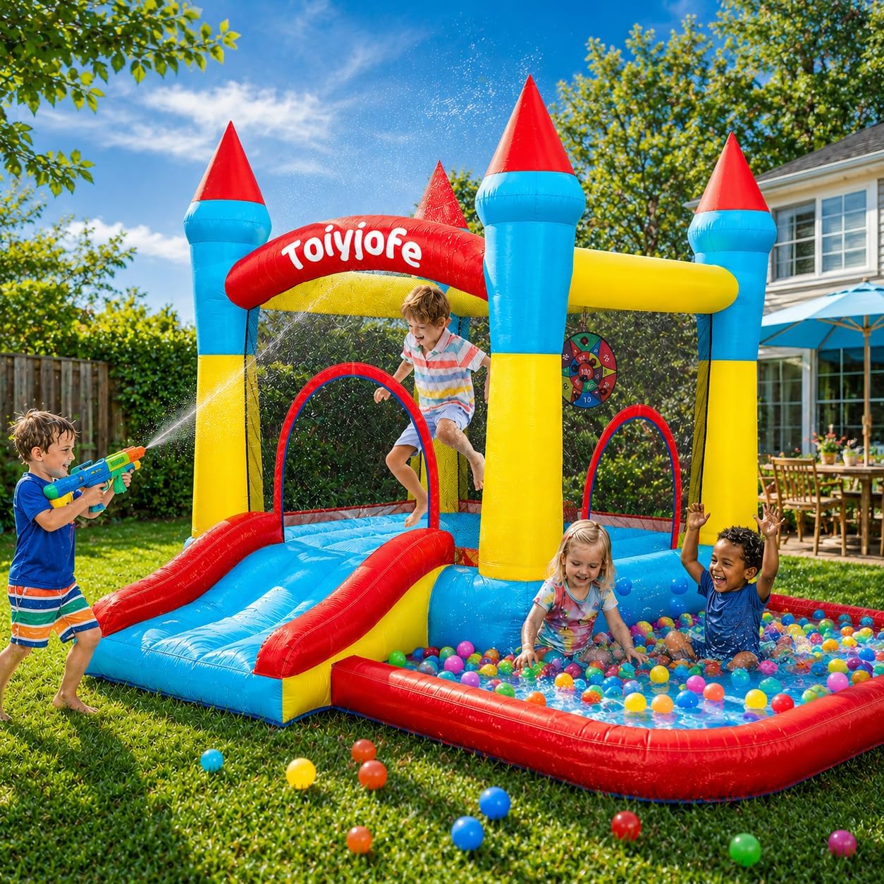 Castillo Inflable para Niños d - Kids Outdoor House With Slide reseña y precio