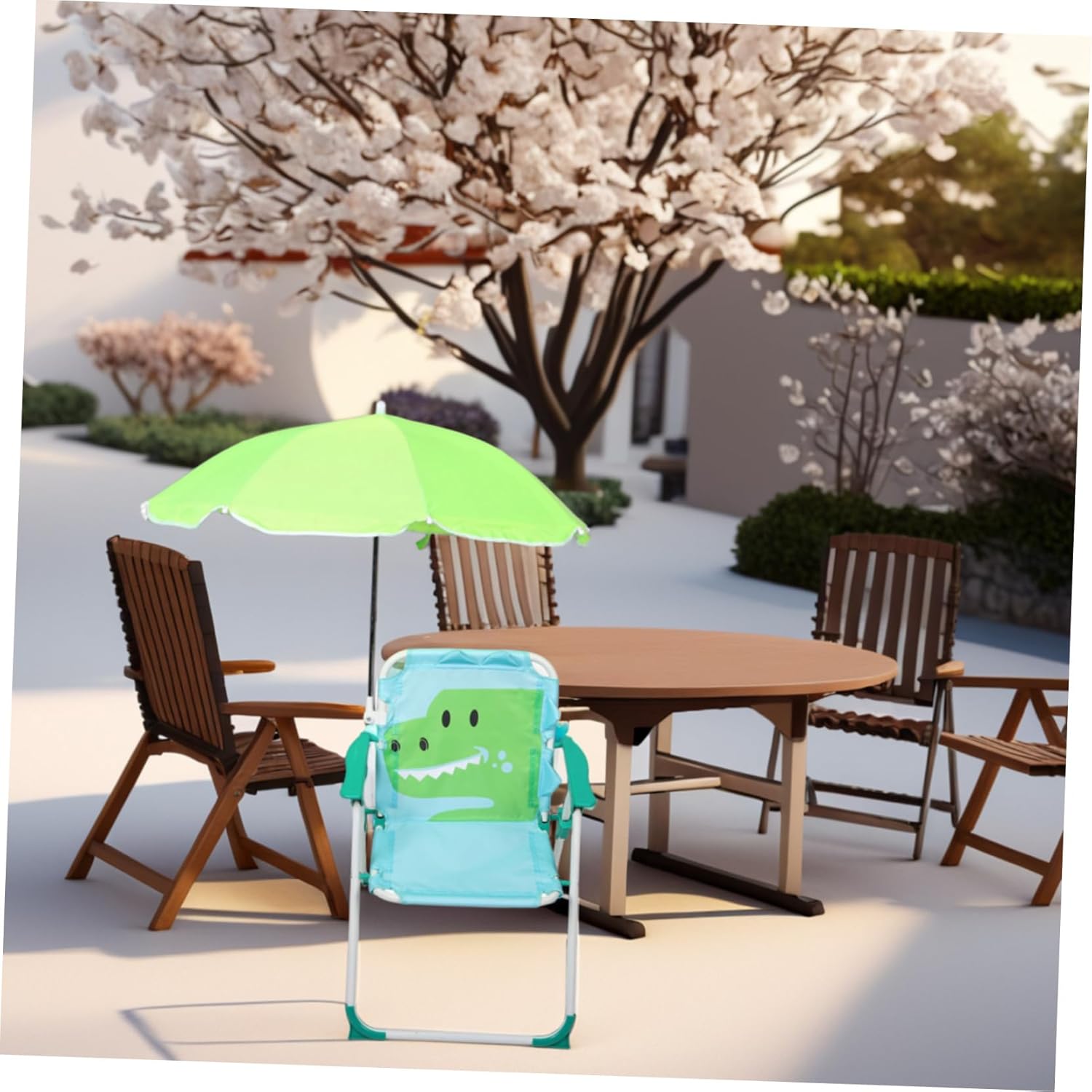 1 Juego de silla de playa pleg - Kids Outdoor Umbrella Chair reseña y precio