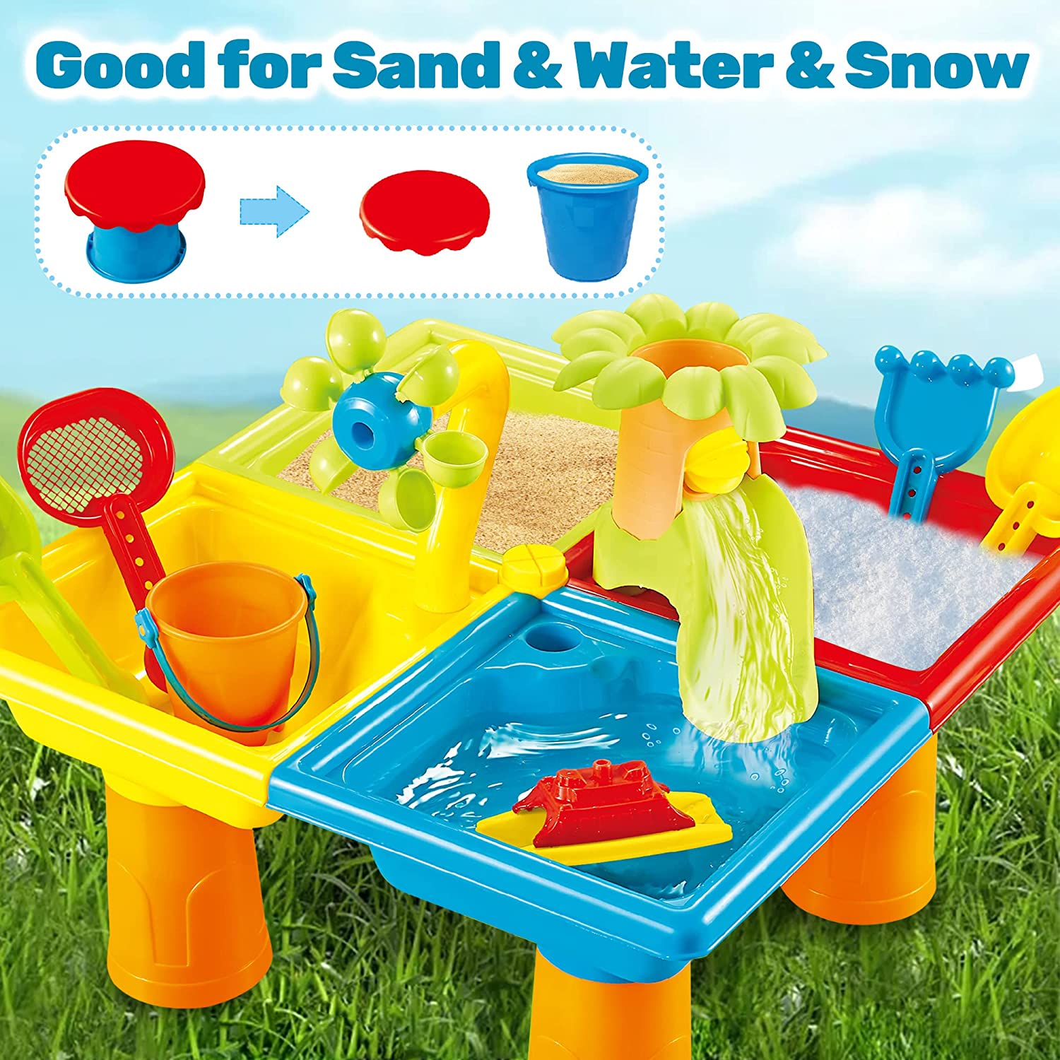 Mesa de playa para niños, jueg - Kids Outdoor Pool reseña y precio