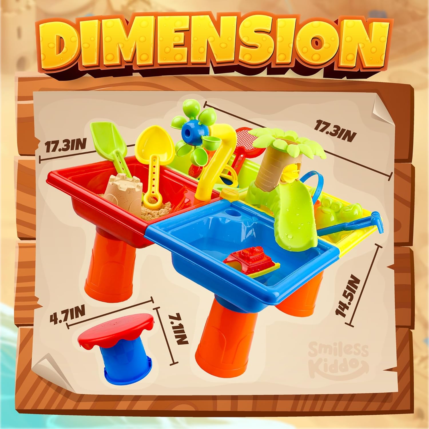 Mesa de agua de verano para ni - Kids Outdoor Pool reseña y precio
