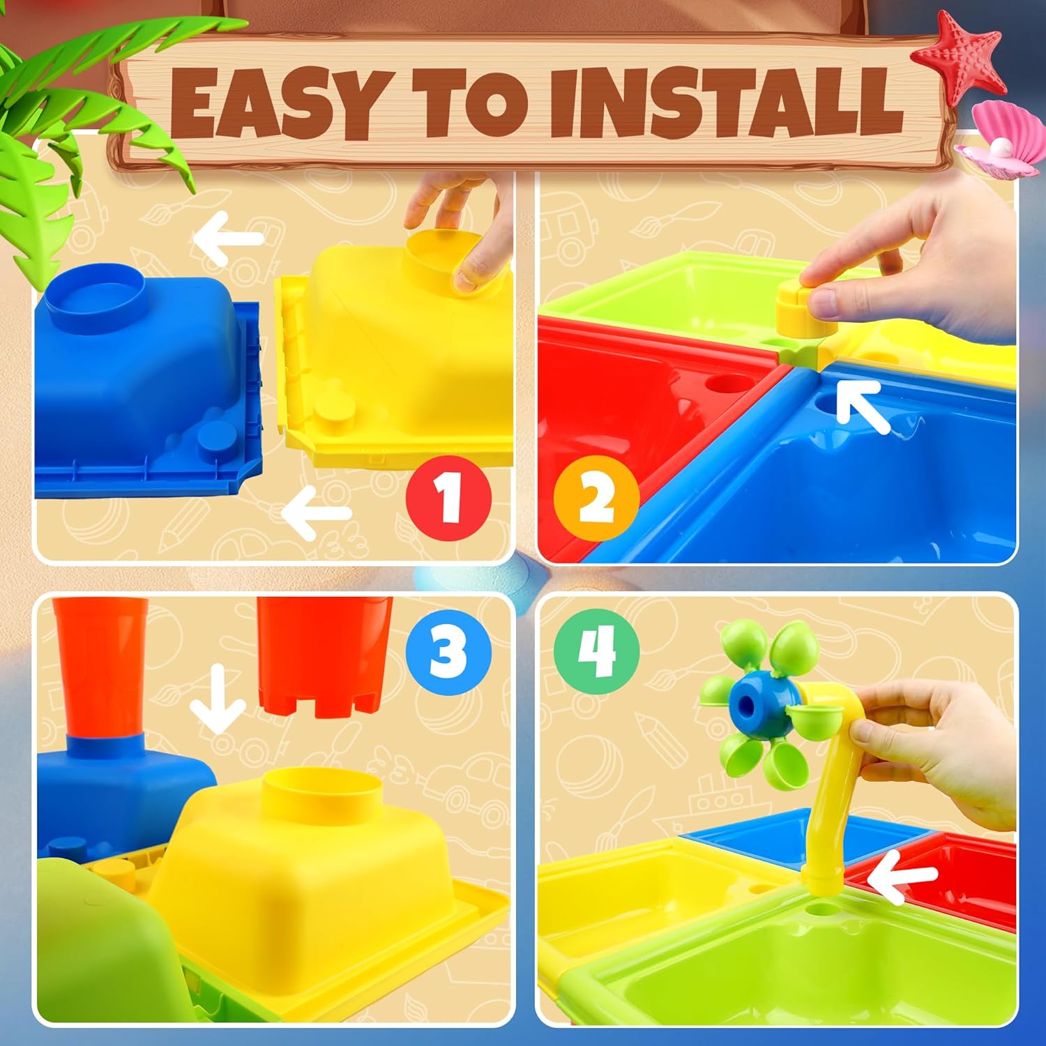 Mesa de agua de verano para ni - Kids Outdoor Pool reseña y precio