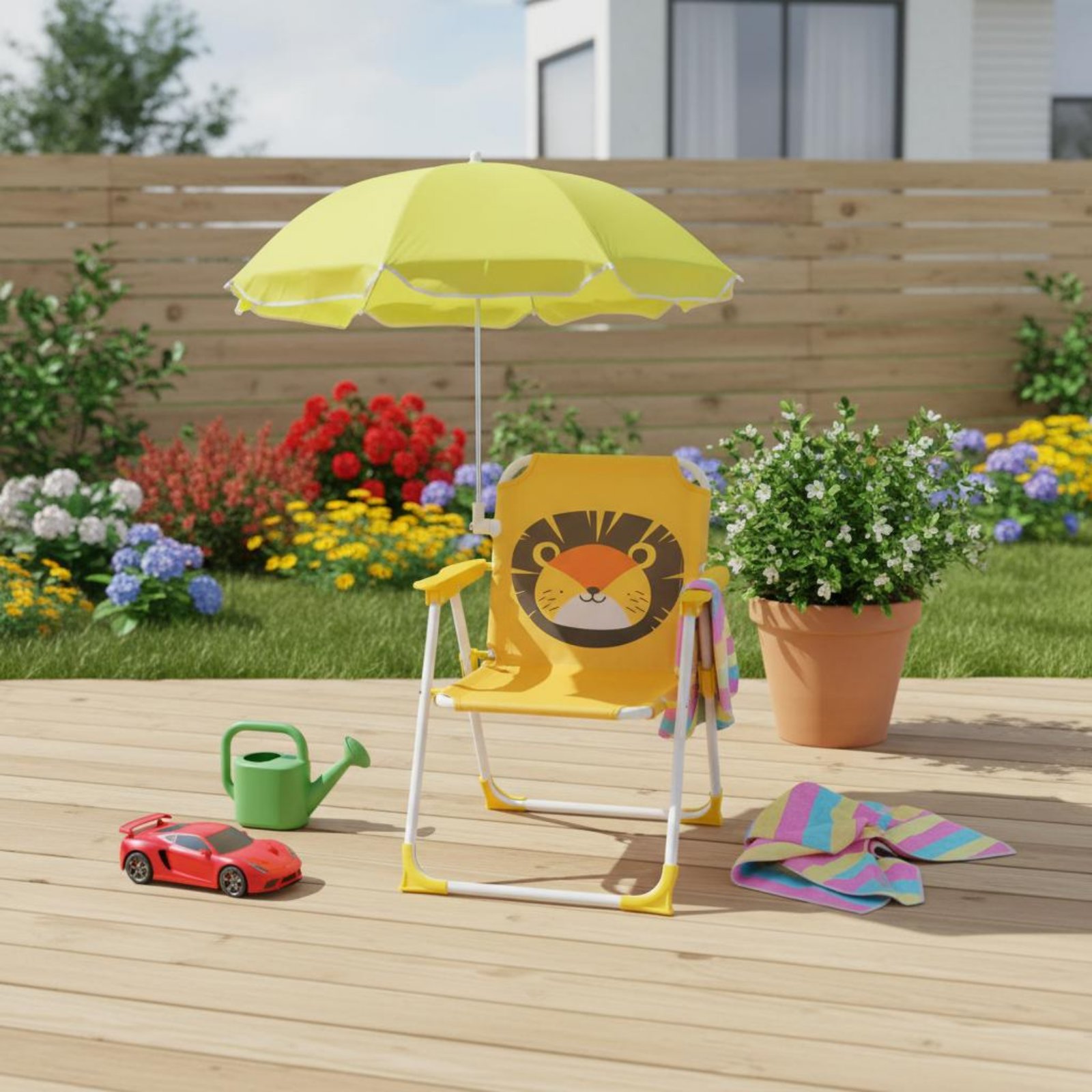 Silla de Playa para Niños con  - Kids Outdoor Umbrella Chair reseña y precio