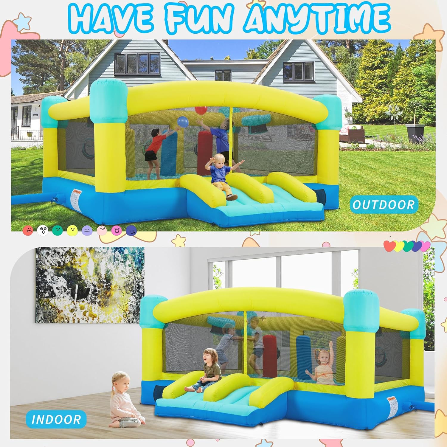Gran Castillo Inflable, 15 x 1 - Kids Outdoor Inflatable reseña y precio