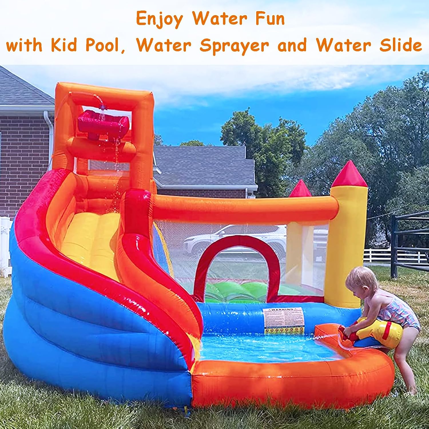 HuaKastro - Tobogán Acuático I - Kids Outdoor House With Slide reseña y precio