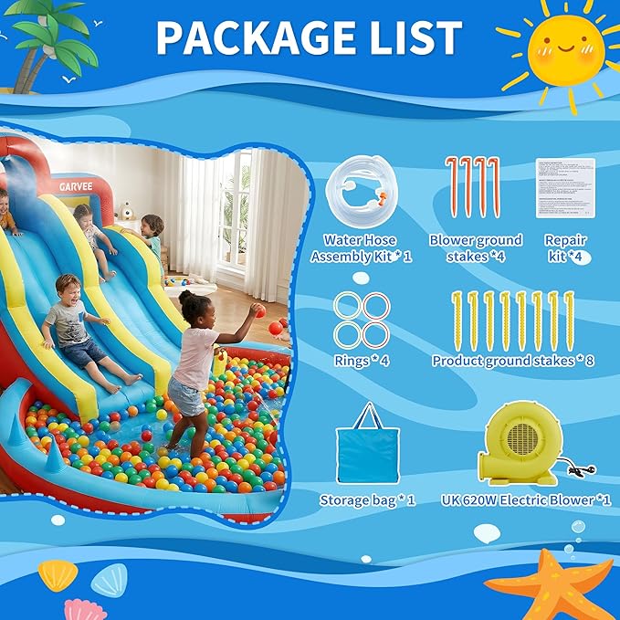 Parque Acuático Inflable 8 en  - Kids Outdoor Water reseña y precio