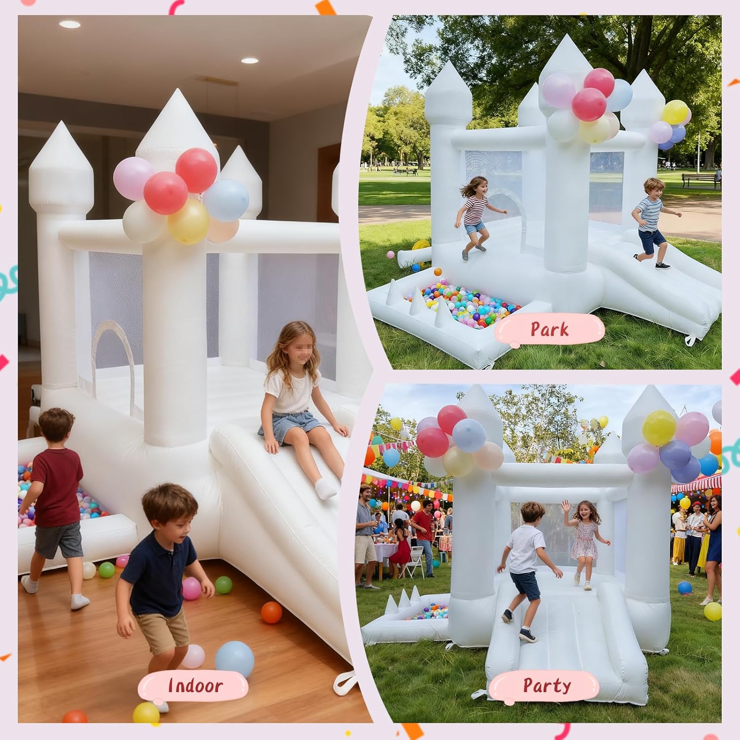 Castillo Inflable Blanco, Cast - Kids Outdoor Inflatable reseña y precio