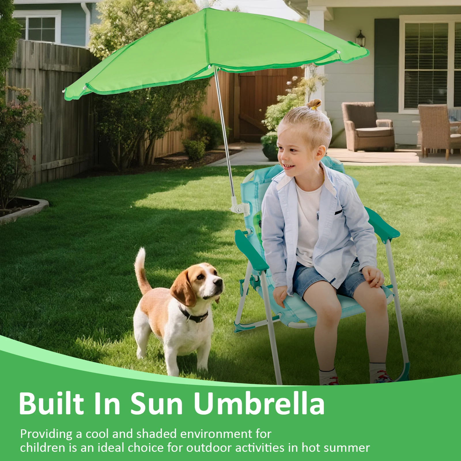 Silla de playa plegable para n - Kids Outdoor Umbrella Chair reseña y precio