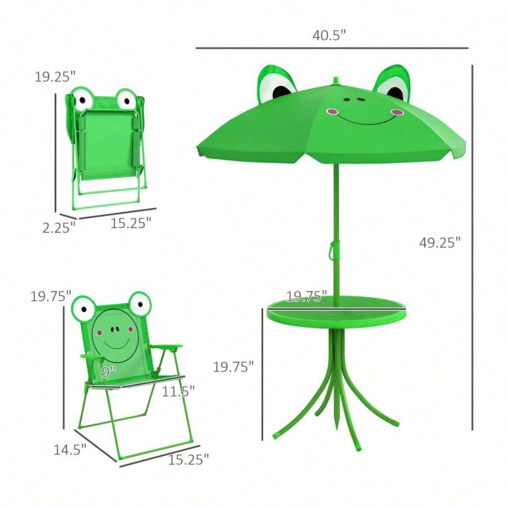 Juego de mesa y sillas para ni - Kids Outdoor Umbrella Chair reseña y precio