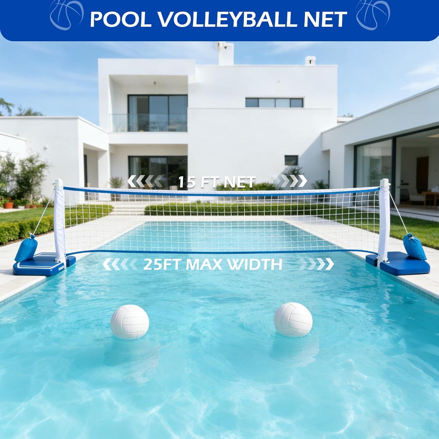 Aro de Baloncesto y Red de Vol - Kids Outdoor Pool reseña y precio