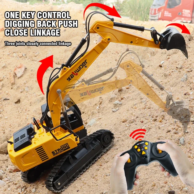 Huina Rc excavadora 1/24 9Ch c - Kids Outdoor Digger reseña y precio