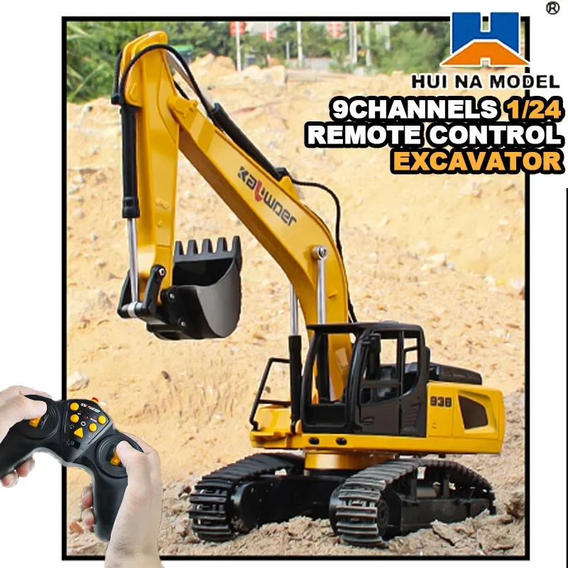 Huina Rc excavadora 1/24 9Ch c - Kids Outdoor Digger reseña y precio