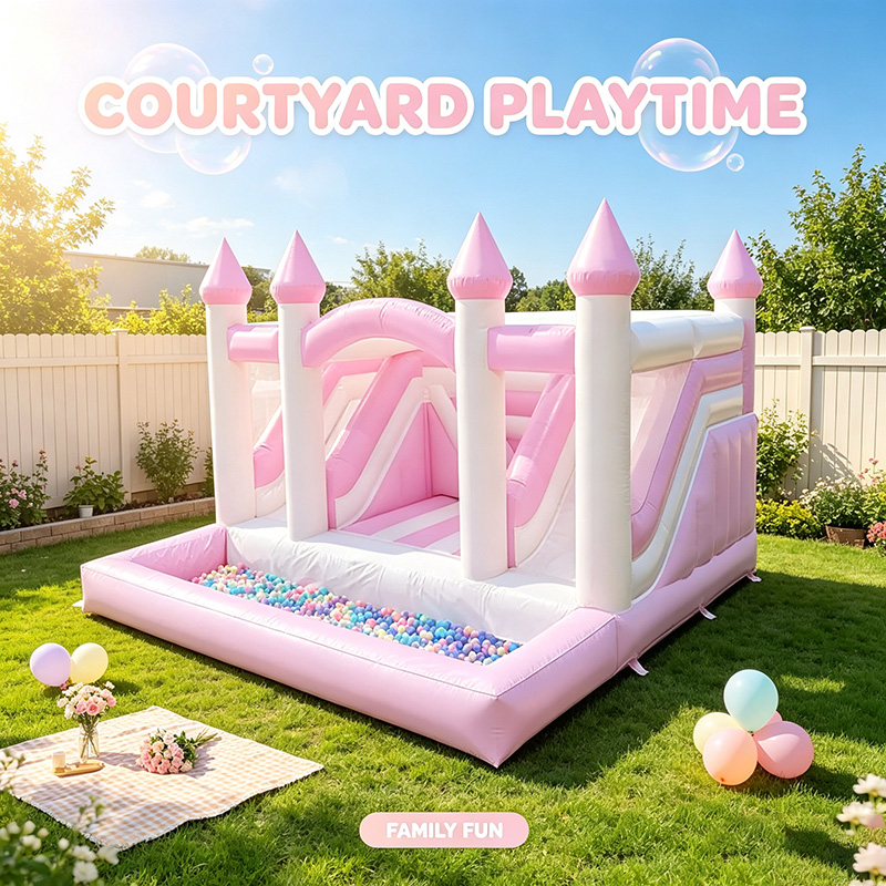 Castillo Inflable Rosa de Prin - Kids Outdoor House With Slide reseña y precio