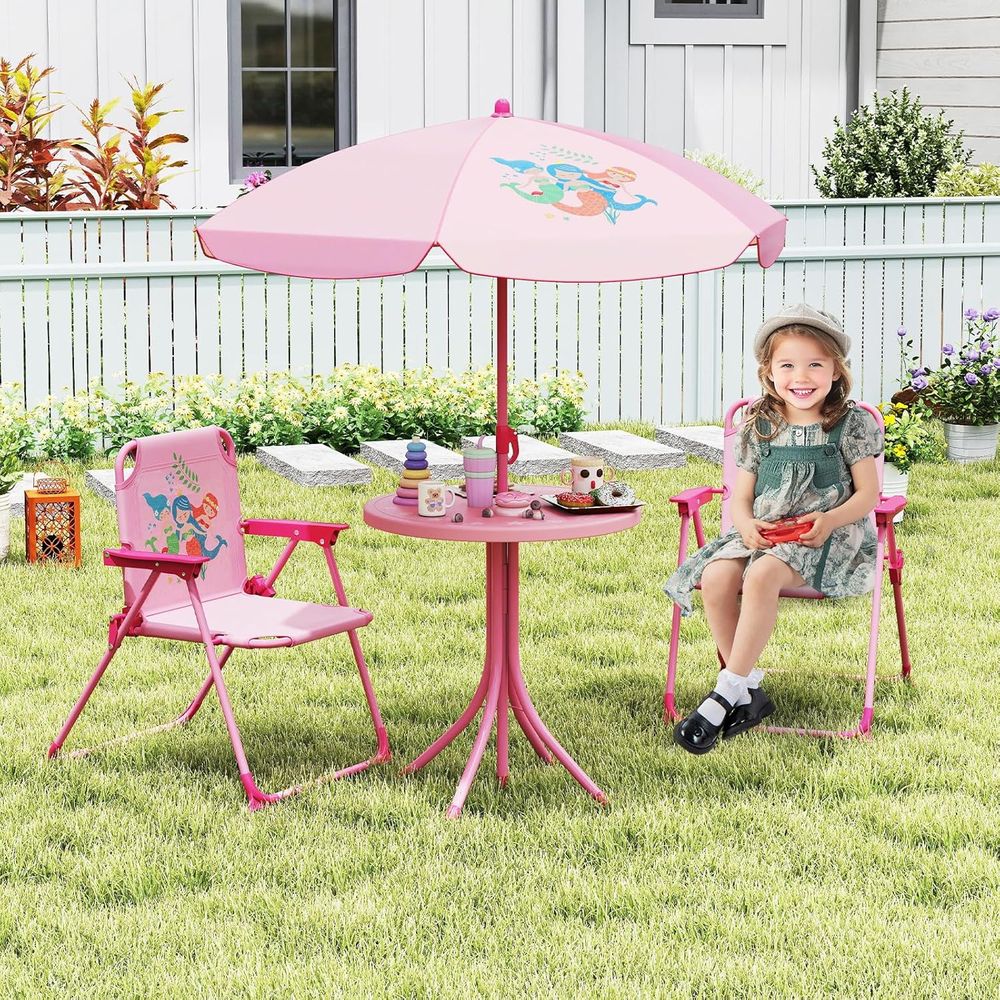 Mesa de Picnic para Niños, Mes - Kids Outdoor Umbrella Chair reseña y precio
