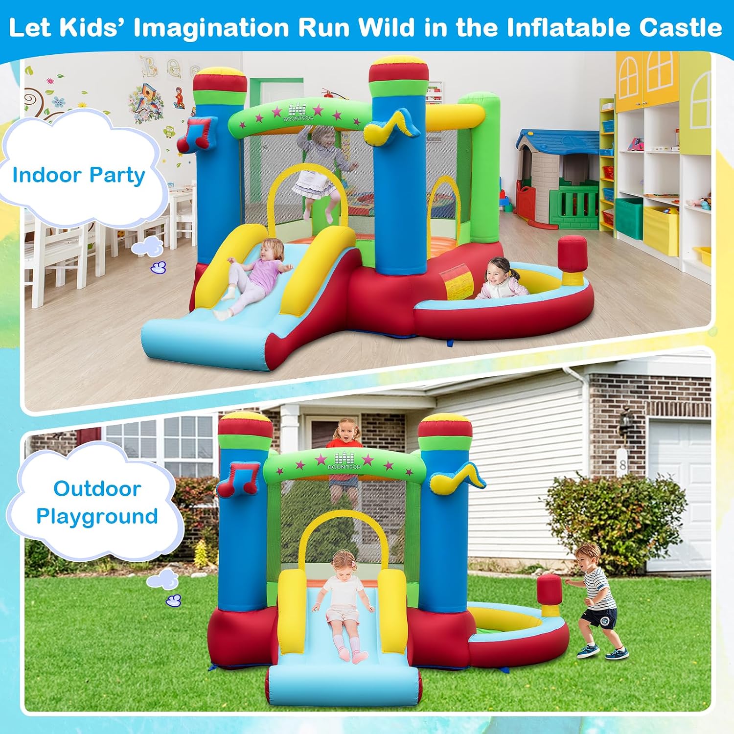 Casa Inflable con Piscina de P - Kids Outdoor Inflatable reseña y precio