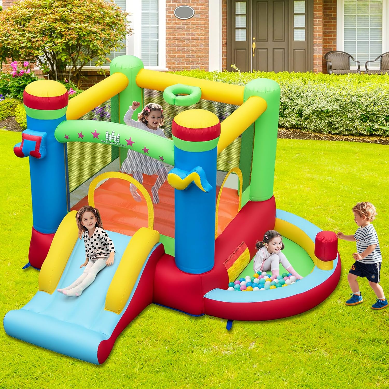 Casa Inflable con Piscina de P - Kids Outdoor Inflatable reseña y precio