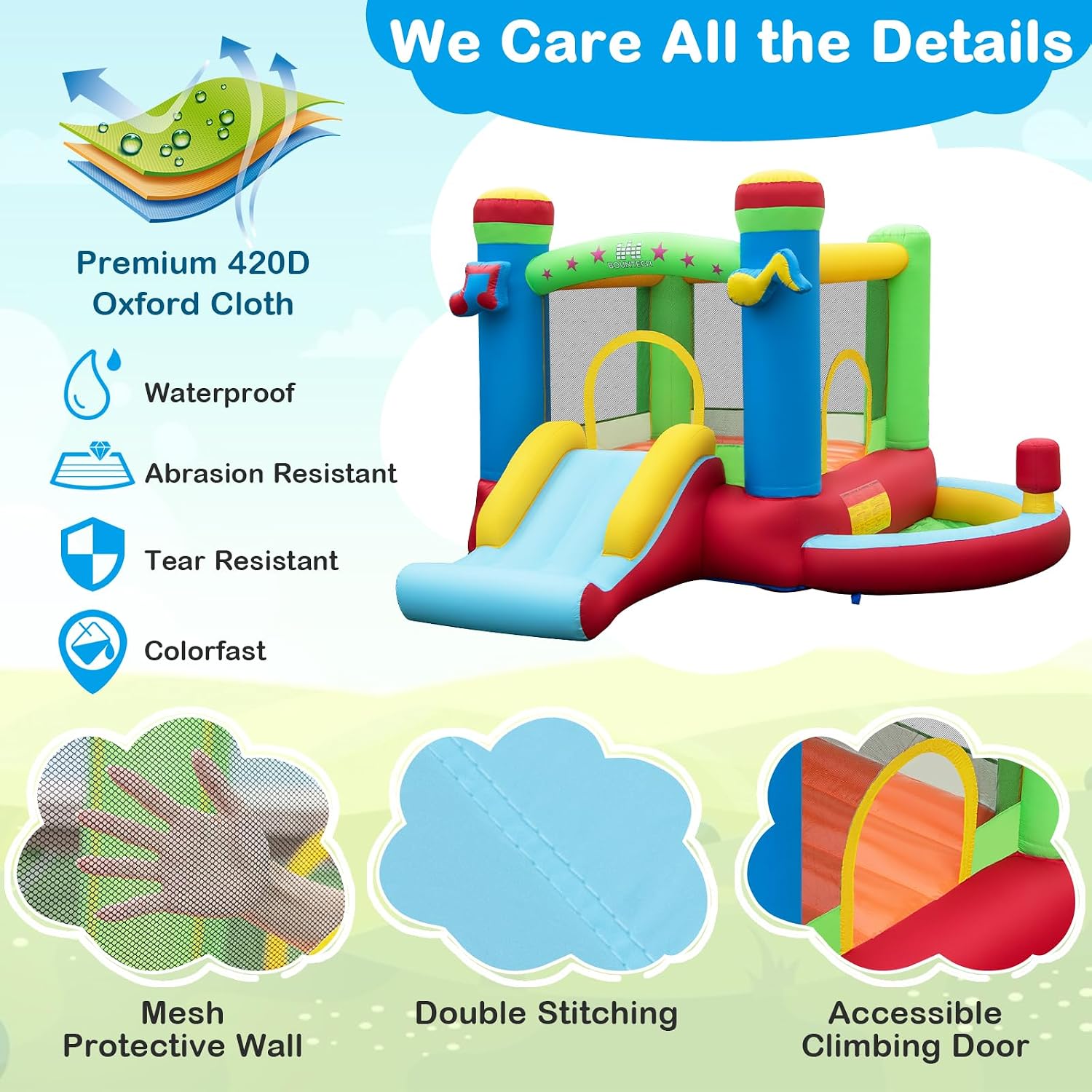 Casa Inflable con Piscina de P - Kids Outdoor Inflatable reseña y precio