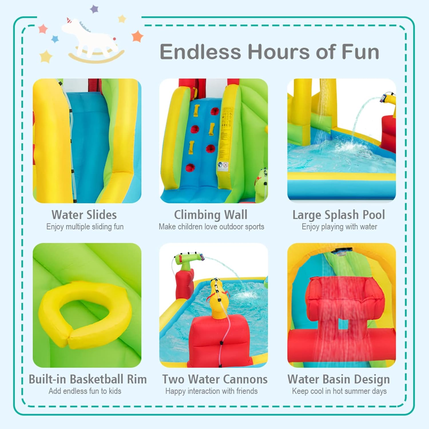 Mega Parque Acuático Inflable  - Kids Outdoor Inflatable reseña y precio