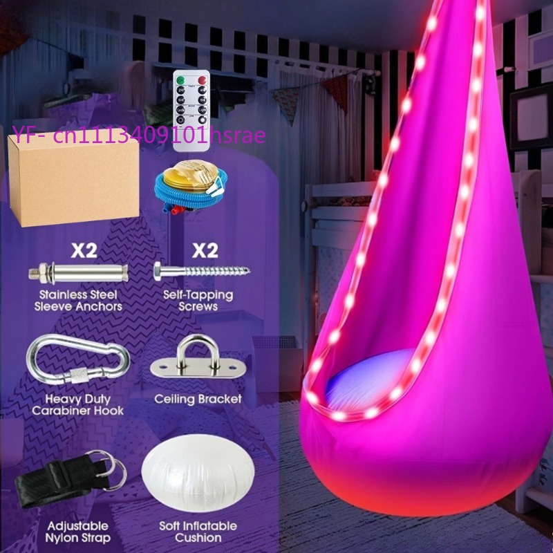Hamaca Inflable LED Brillante, - Kids Outdoor Hanging Chair reseña y precio
