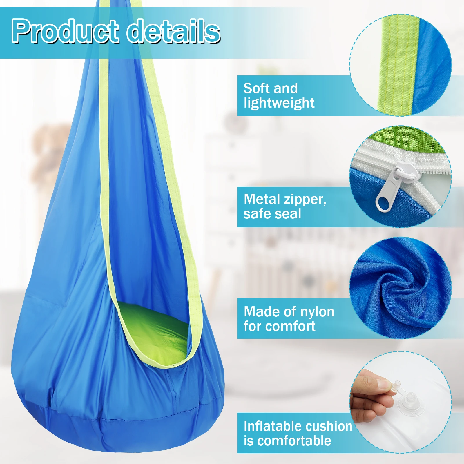 Silla Columpio Sensorial para  - Kids Outdoor Hanging Chair reseña y precio