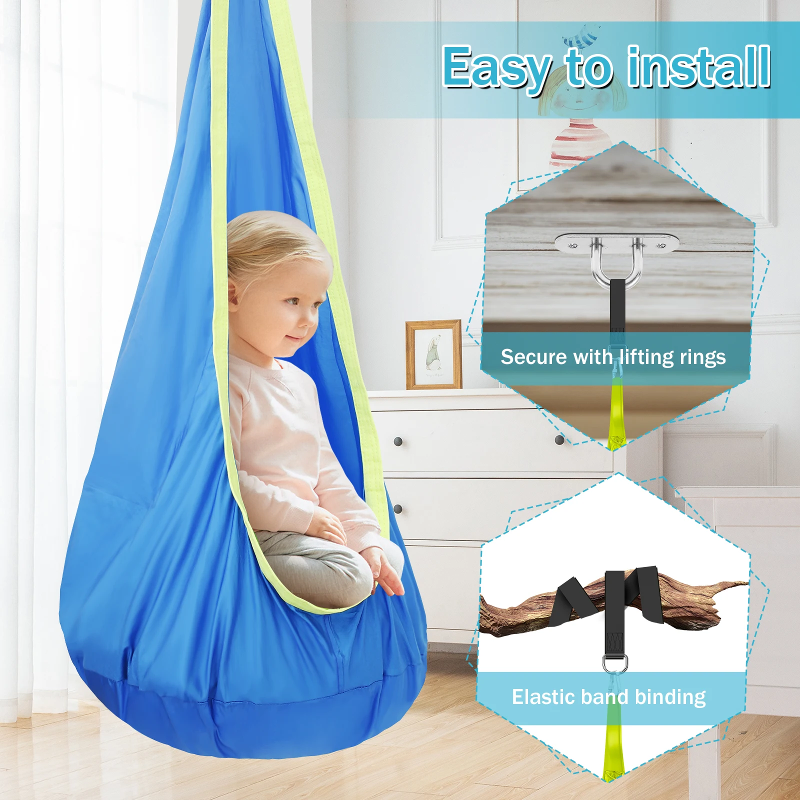 Silla Columpio Sensorial para  - Kids Outdoor Hanging Chair reseña y precio