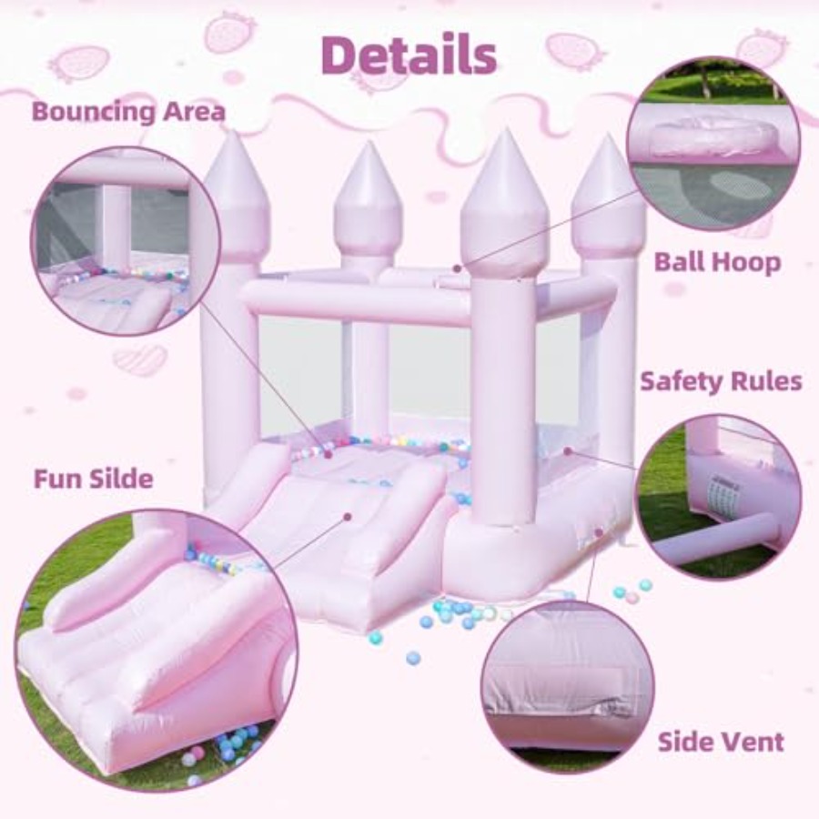 Castillo inflable de PVC para  - Kids Outdoor House With Slide reseña y precio
