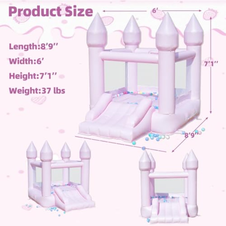Castillo inflable de PVC para  - Kids Outdoor House With Slide reseña y precio