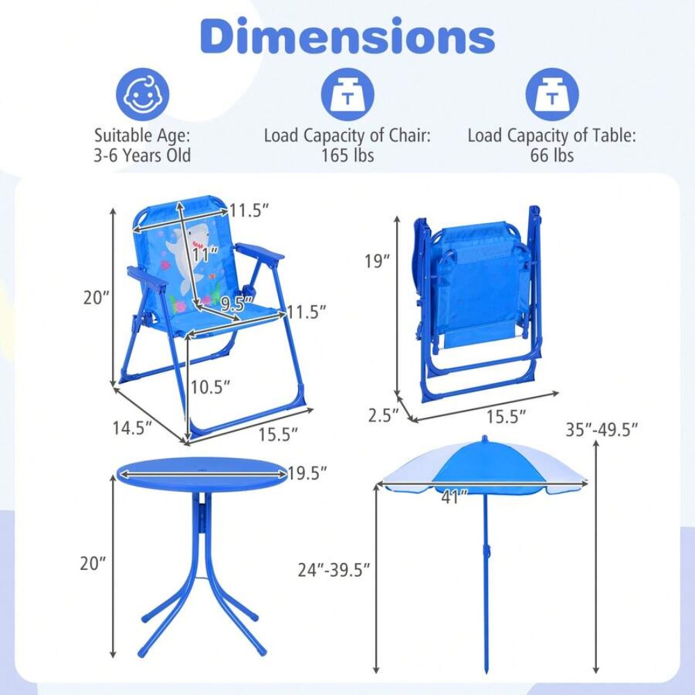 Mesa de Picnic Infantil para E - Kids Outdoor Umbrella Chair reseña y precio
