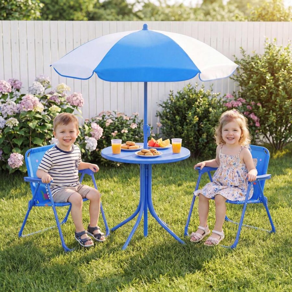 Mesa de Picnic Infantil para E - Kids Outdoor Umbrella Chair reseña y precio